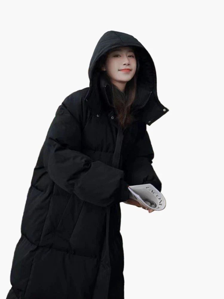 Cappotto trapuntato invernale da donna taglie forti con cappuccio cappotto imbottito lungo caldo per esterni