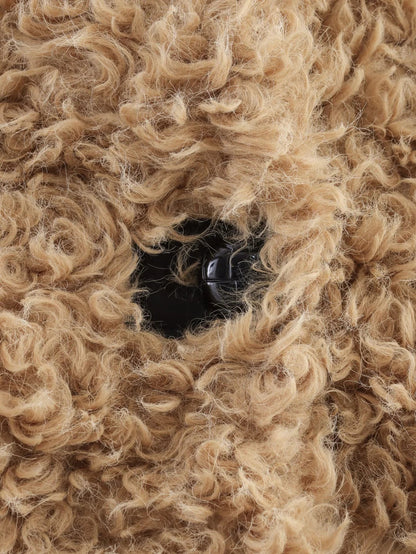 Dam Trendig teddyfäll kortjacka för höst och vinter – Moderiktig fritidsstil