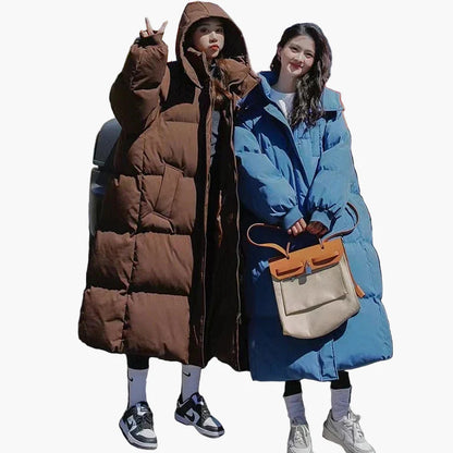 Cappotto trapuntato invernale da donna taglie forti con cappuccio cappotto imbottito lungo caldo per esterni