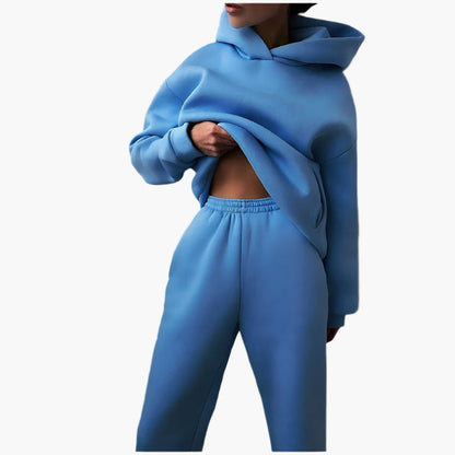 Damen Oversize Lounge Set – Kapuzenpullover und Jogginghose für gemütliche Freizeit & Zuhause