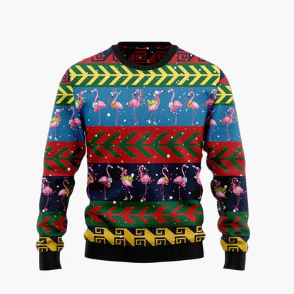 Pull moche de Noël unisexe flamant rose drôle – Parfait pour fêtes de Noël & plaisir d’hiver
