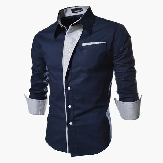 Herren Business Freizeit Hemd – Modernes Slim Fit Design, Langarm, Eleganter Look für Büro & Alltag