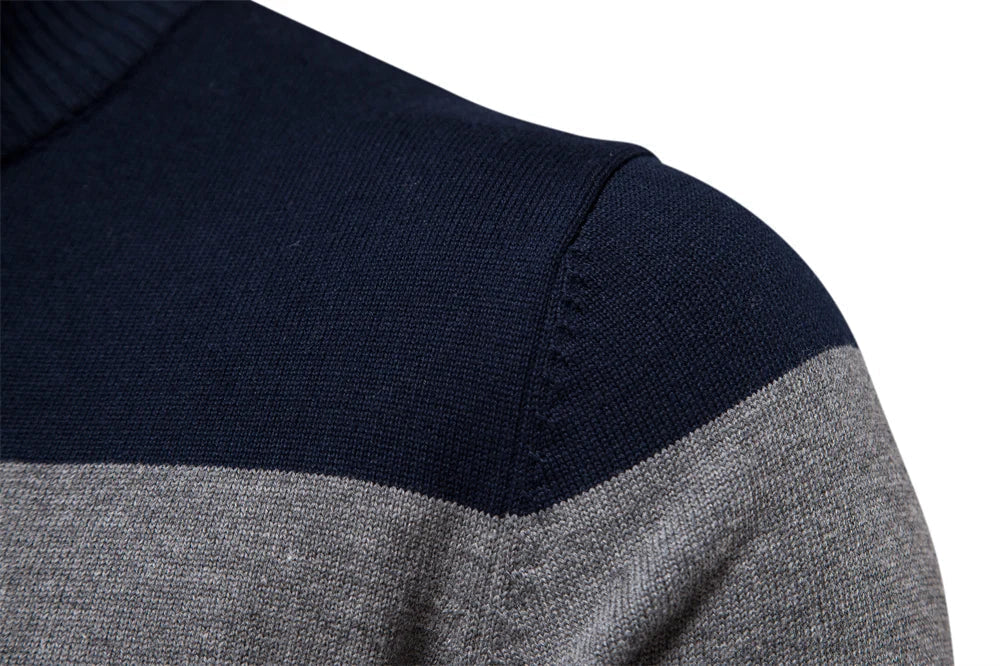 Herren Strickpullover mit Viertelreißverschluss – Eleganter Feinstrick für Business & Freizeit