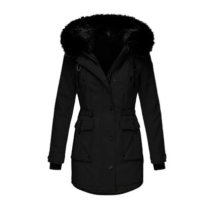 Damen Wintermantel Plus Size mit Kapuze – Vintage Parka für Alltag & Freizeit, Warm und Modisch