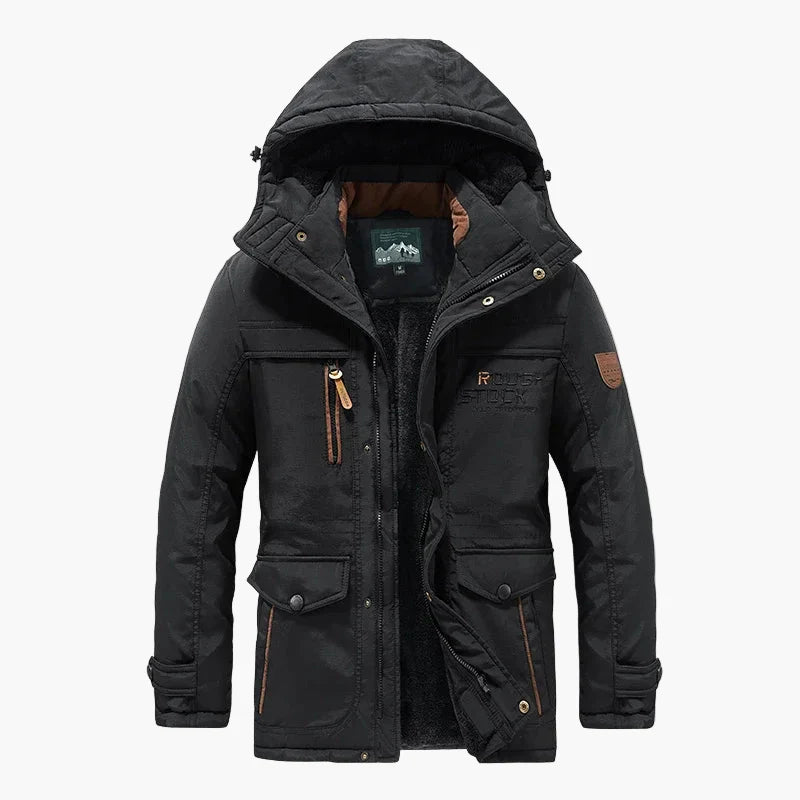 Herren Winterjacke Outdoor Parka – Warm Gefütterte Kapuzenjacke, Ideal für Freizeit, Wandern & Alltag