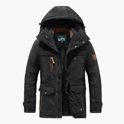 Herren Winterjacke Outdoor Parka – Warm Gefütterte Kapuzenjacke, Ideal für Freizeit, Wandern & Alltag