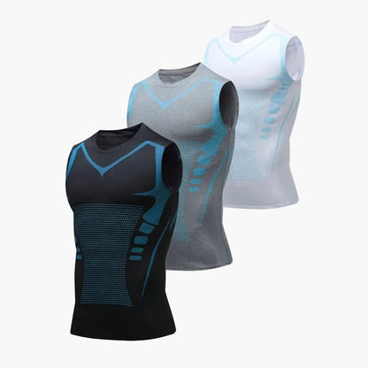 Heren compressie tanktop voor sport en houdingscorrectie – Figuurvormend shapewear onderhemd
