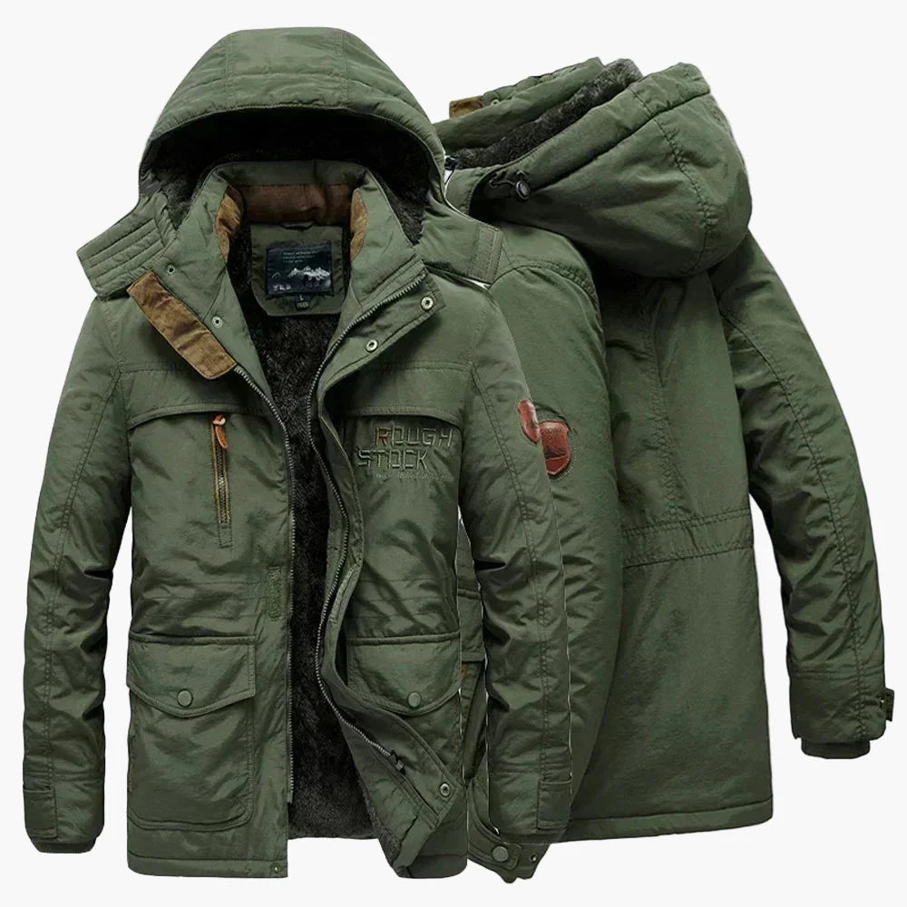 Herren Winterjacke Outdoor Parka mit Kapuze – Robuster Freizeitmantel für kalte Tage