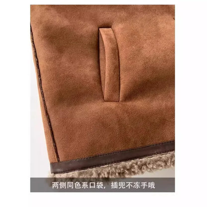 Dam Vinterjacka kort vintage-stil fritidsjacka med konstpälsdetaljer – Moderiktig & varm för vardag och utomhus