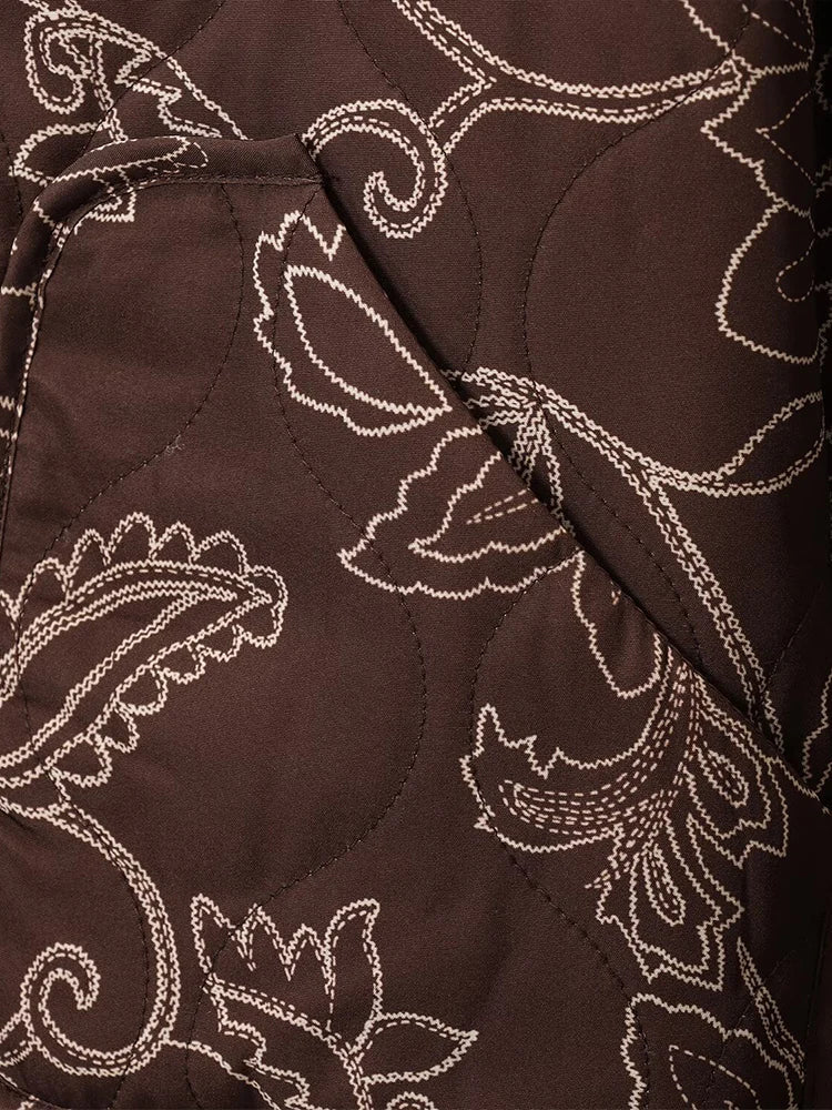 Damernas quiltade jacka med blommönster – Lässig stil för vardag och fritid