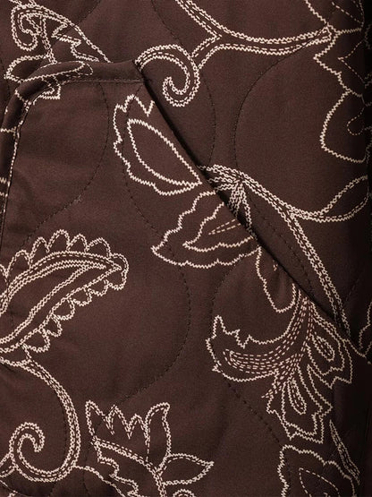 Damernas quiltade jacka med blommönster – Lässig stil för vardag och fritid