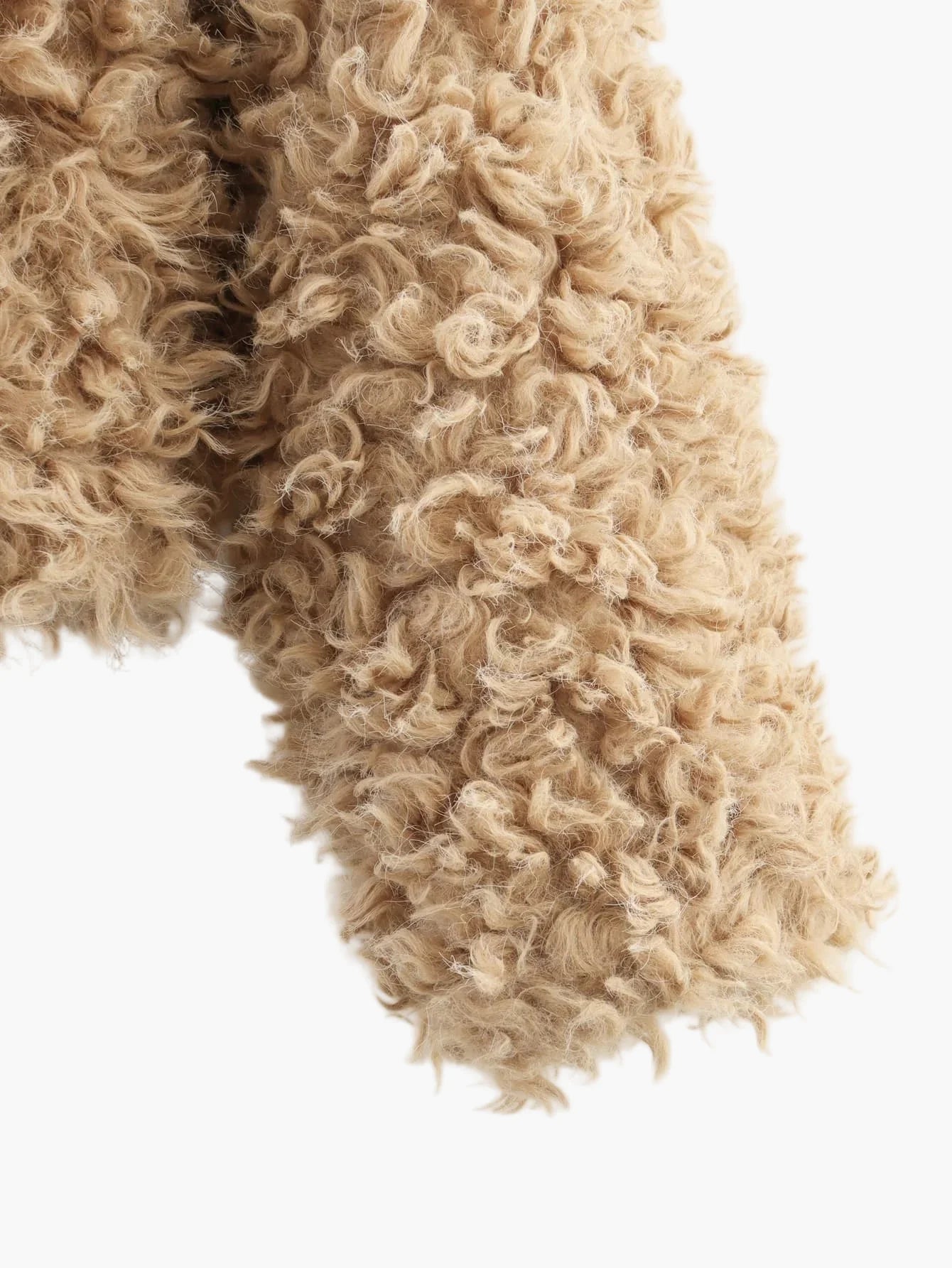 Dam Trendig teddyfäll kortjacka för höst och vinter – Moderiktig fritidsstil