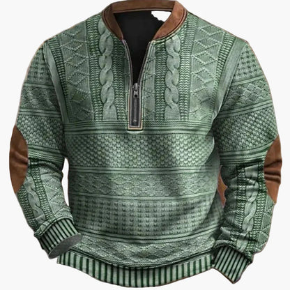 Pull-over homme à demi-fermeture éclair – Style maille pour l'automne et l'hiver