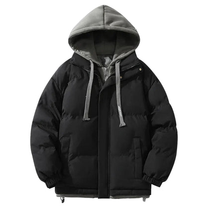 Unisex Winter Daunenjacke mit Kapuze – Modischer Streetwear-Puffer für Alltag & Outdoor