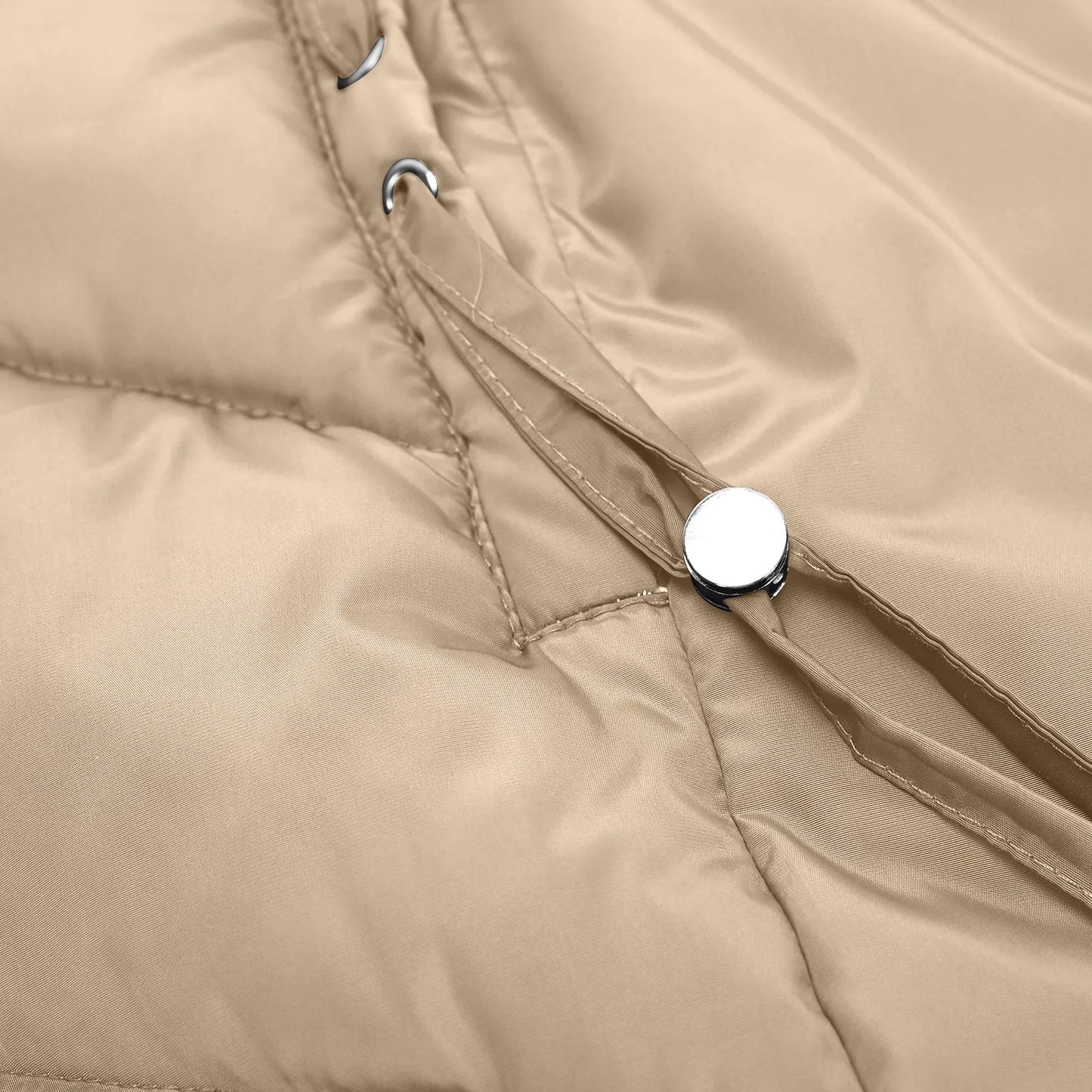 Abrigo de invierno largo acolchado para mujer con capucha – Parka outdoor cortavientos y cálido