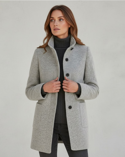 Damen Kurzmantel Modern Elegant Übergangsjacke für Alltag & Beruf