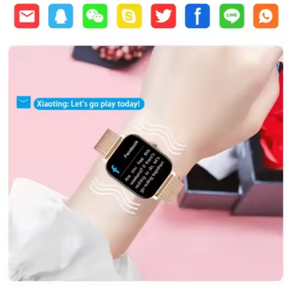 Smartwatch para mujer con funciones de fitness, salud y redes sociales – Reloj elegante para uso diario y deporte
