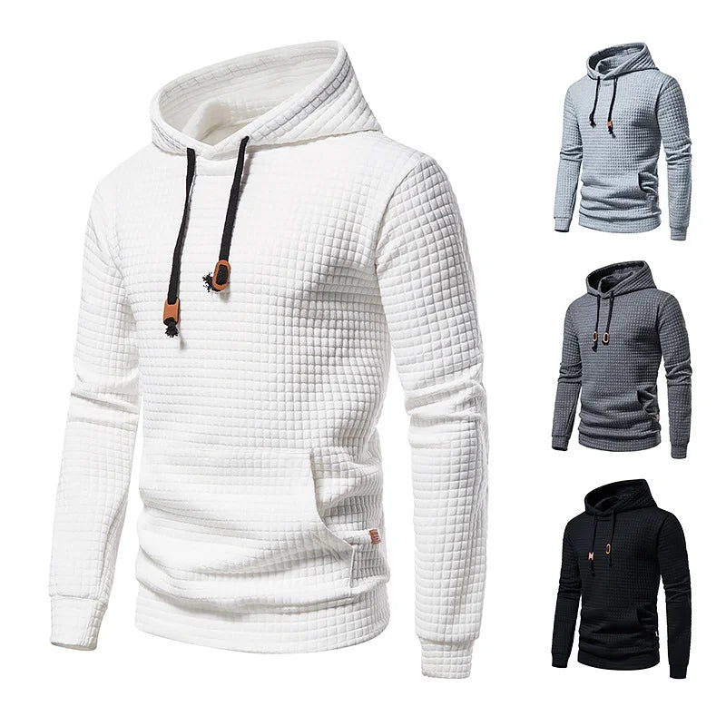 Leichter Herren Kapuzenpullover – Sommer Hoodie für Herren mit Struktur & Stil