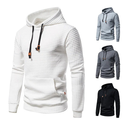 Leichter Herren Kapuzenpullover – Sommer Hoodie für Herren mit Struktur & Stil