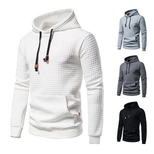 Leichter Herren Kapuzenpullover – Sommer Hoodie für Herren mit Struktur & Stil