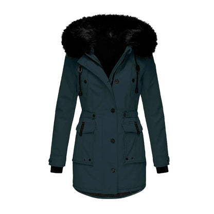 Damen Wintermantel Plus Size mit Kapuze – Vintage Parka für Alltag & Freizeit, Warm und Modisch