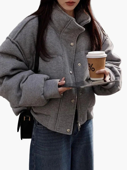 Dames vrijetijds steppjack in oversize-look – Modieuze overgangsjas voor dagelijks gebruik en streetstyle