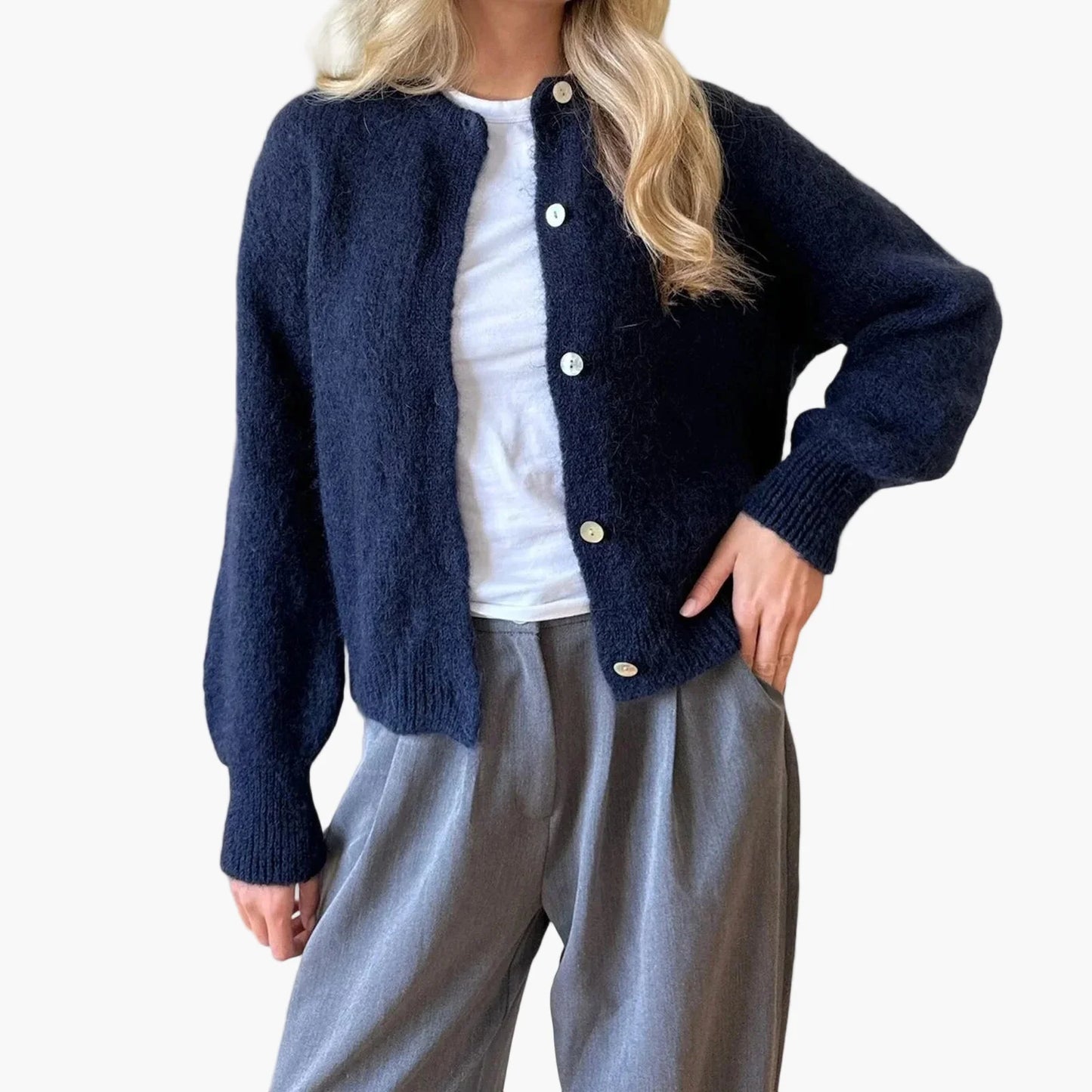 Cardigan da donna in stile casual per tutti i giorni e ufficio