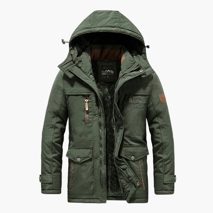 Herren Winterjacke Outdoor Parka – Warm Gefütterte Kapuzenjacke, Ideal für Freizeit, Wandern & Alltag