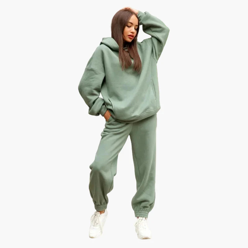 Dames Oversize Sweatshirt & Joggingbroek Set – Casual Vrijetijdslook voor Herfst en Winter