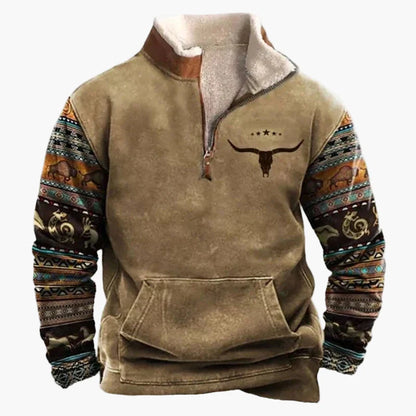 Herren Wild West Vintage Pullover – Stilvoller Freizeit-Sweater mit Western-Charme