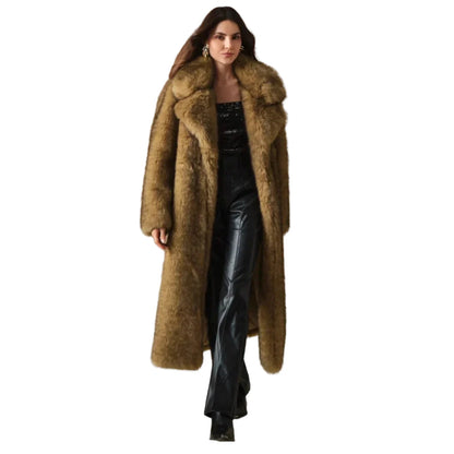Damen Vintage Luxus Oversize Wintermantel – Eleganter Maxicoat für stilvolle Auftritte