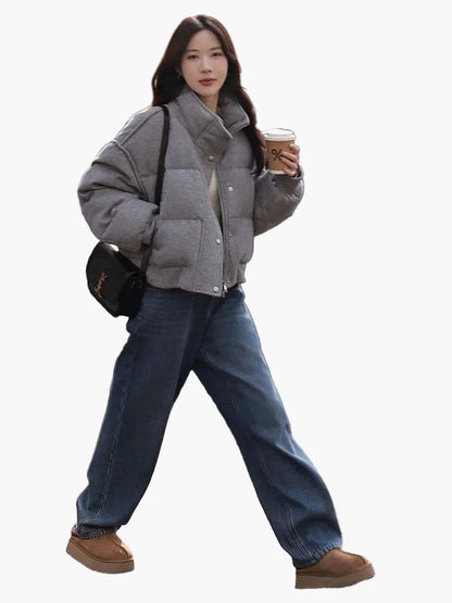 Dames vrijetijds steppjack in oversize-look – Modieuze overgangsjas voor dagelijks gebruik en streetstyle