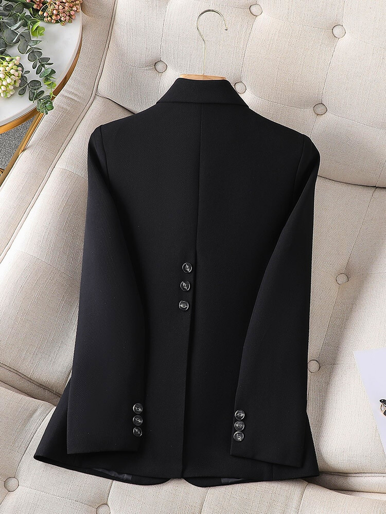 Damen Eleganter Blazer in Rosa – Slim Fit mit Reverskragen und Ein-Knopf-Verschluss