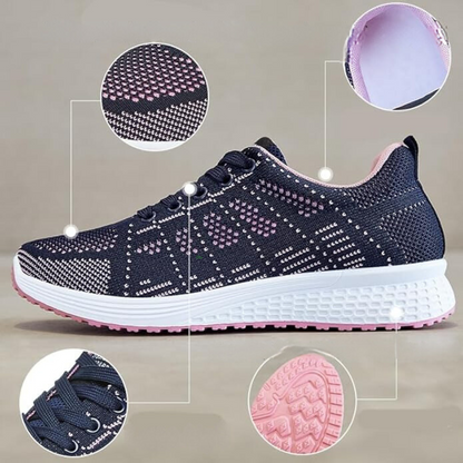 Dames Sneakers – Ademend Vrijetijdsschoenen voor dagelijks gebruik en sport, modieus & comfortabel