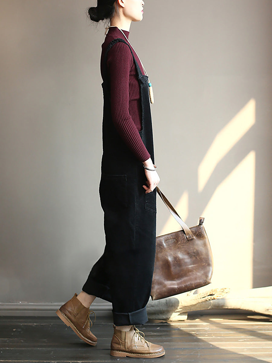 Mono retro casual para mujer con bolsillos para el día a día y tiempo libre