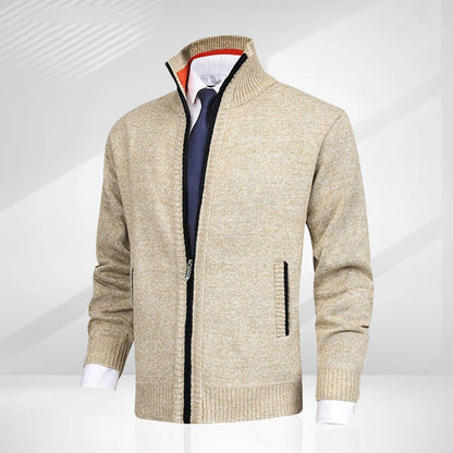 Herren Strickjacke mit Reißverschluss – Modernes Freizeit- und Business-Outfit