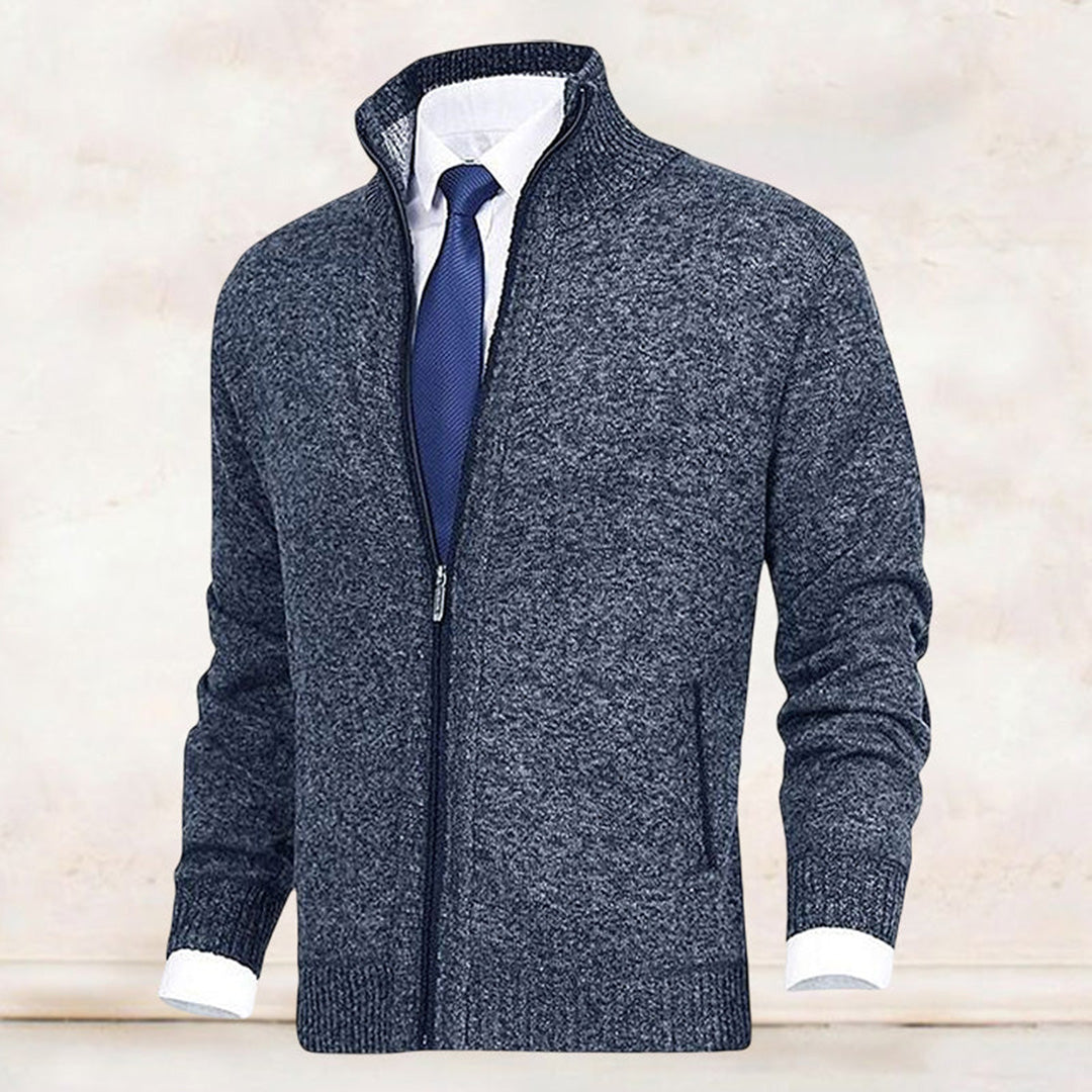 Herren Strickjacke mit Reißverschluss – Modernes Freizeit- und Business-Outfit
