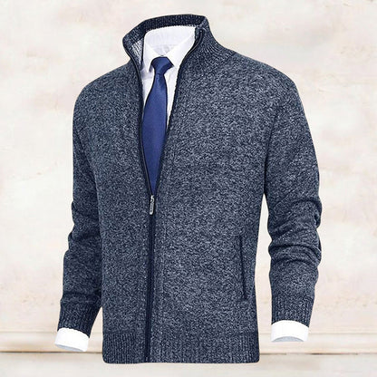 Herren Strickjacke mit Reißverschluss – Modernes Freizeit- und Business-Outfit