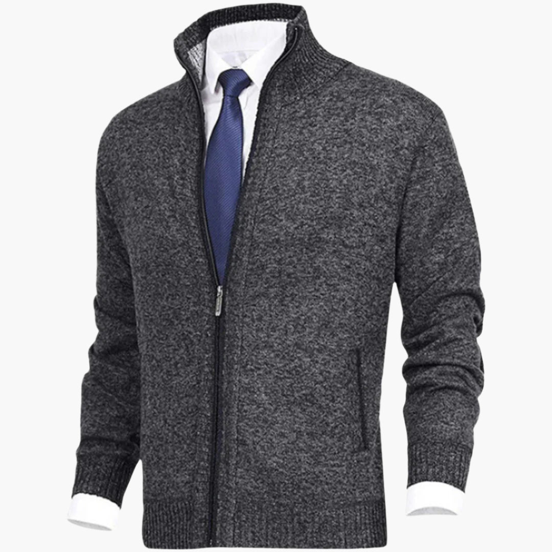 Herren Strickjacke mit Reißverschluss – Modernes Freizeit- und Business-Outfit
