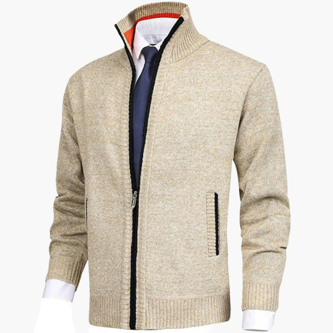 Herren Strickjacke mit Reißverschluss – Modernes Freizeit- und Business-Outfit