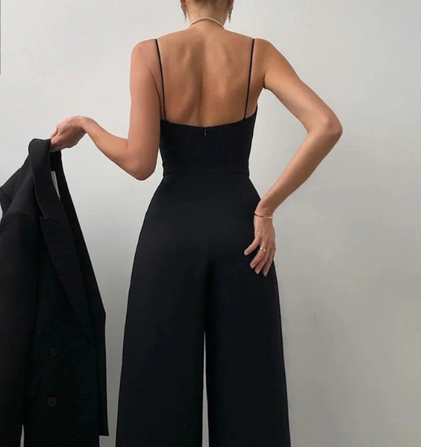 Mono elegante para mujer con pierna ancha para el día a día y ocasiones especiales