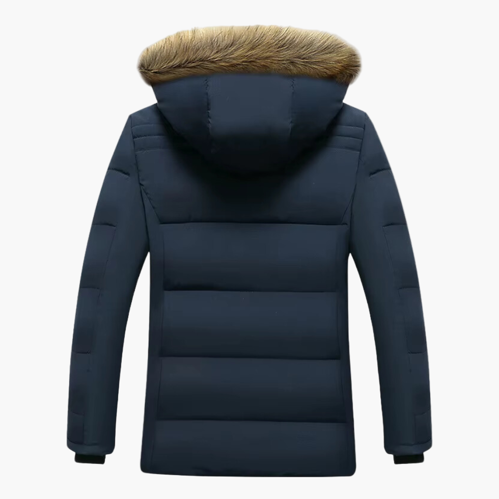 Herren Winterparka mit Kapuze und Kunstfell – Warm gefütterte Outdoorjacke für kalte Tage