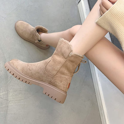 Botas de invierno para mujer con forro cálido – Botas outdoor de moda para días fríos