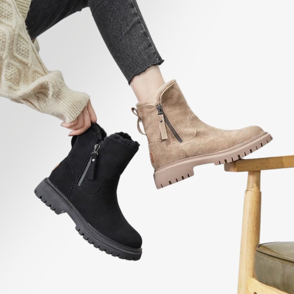 Botas de invierno para mujer con forro cálido – Botas outdoor de moda para días fríos