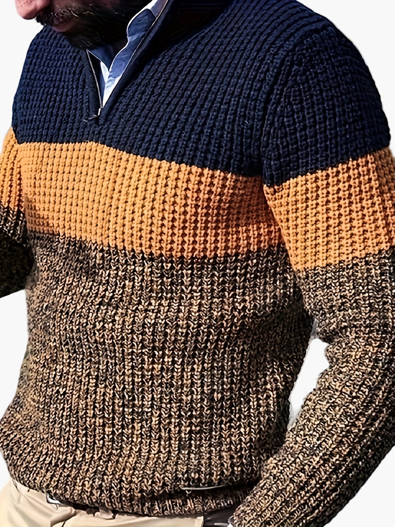 Herren Strickpullover mit Reißverschluss – Moderner Freizeitpulli für Alltag & Büro