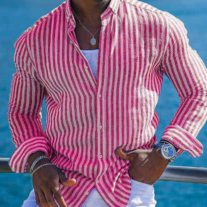 Owen – Herrenhemd mit 3D-Druck und Reverskragen