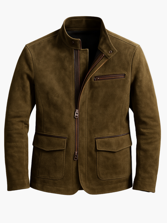 Herren Jacke Modern Urban Style – Elegante Übergangsjacke mit Stehkragen und praktischem Reißverschluss