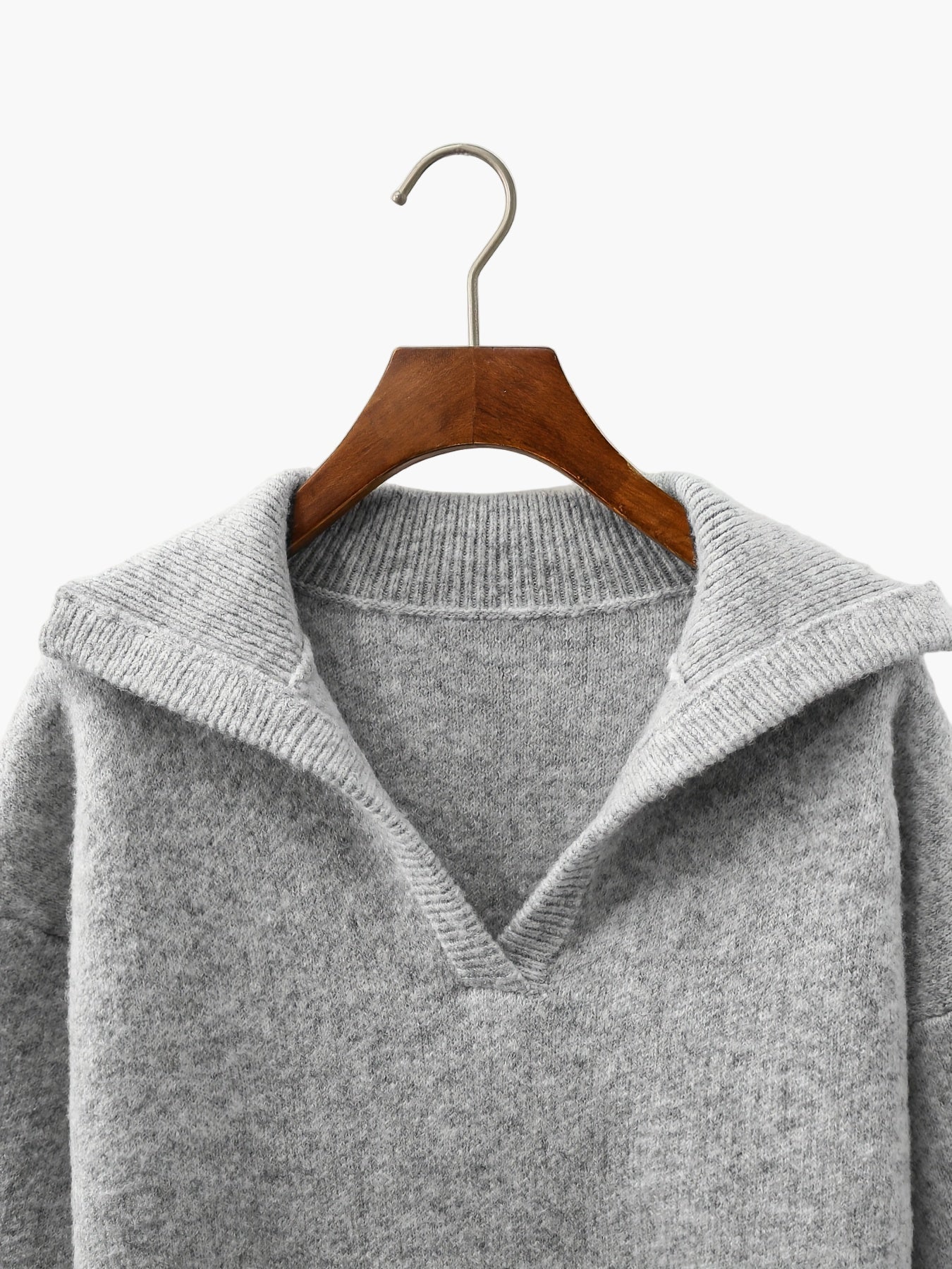 Damen Vintage Pullover mit V-Ausschnitt – Lässiger Herbst/Winter Strickpullover