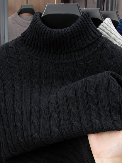 Herren Rollkragenpullover Strickmuster – Modischer Freizeitpulli für Alltag und Büro