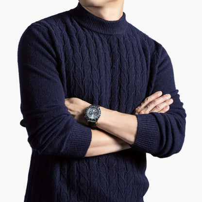 Herren Strickpullover im klassischen Zopfmuster – Eleganter Freizeit-Look für Herbst und Winter